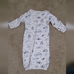 Polar Bear Print Kids Pajamas Preemie